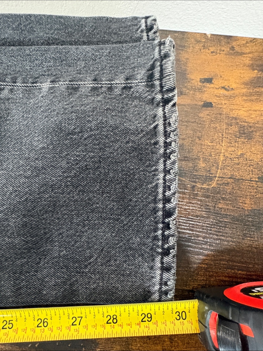 Buck Mason Women’s The Original Straight Leg Mid Rise Jeans Size 23 Charcoal - Picture 7 of 13